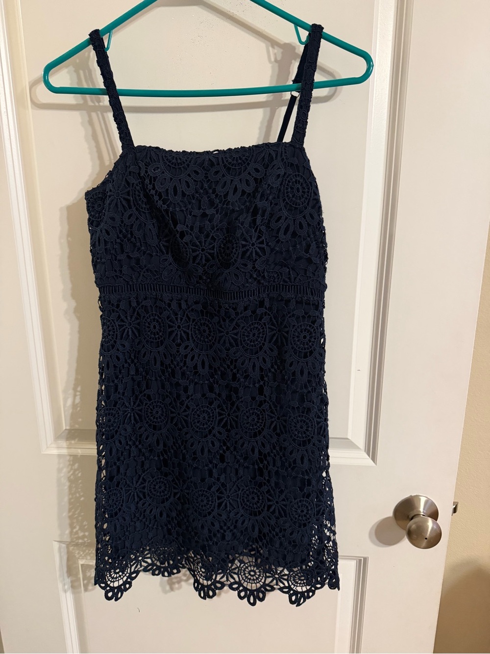 Hollister Navy Crochet Lace Mini Dress